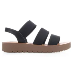Women's Blue Aura Button Sandals