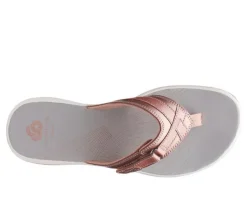 Women's Clarks Breeze Sea Flip-Flops