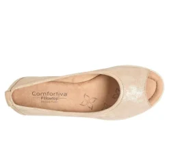 Women's Comfortiva Pratima Peep Toe Flats