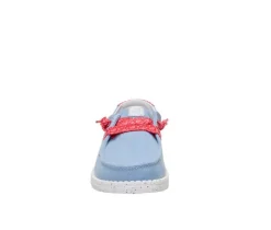Women's HEYDUDE Wendy Americana Paisley Faded Denim Boat Shoes
