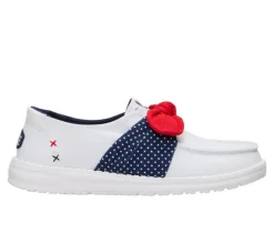 Women's HEYDUDE Wendy Bow Americana Stars White/Multi Boat Shoes