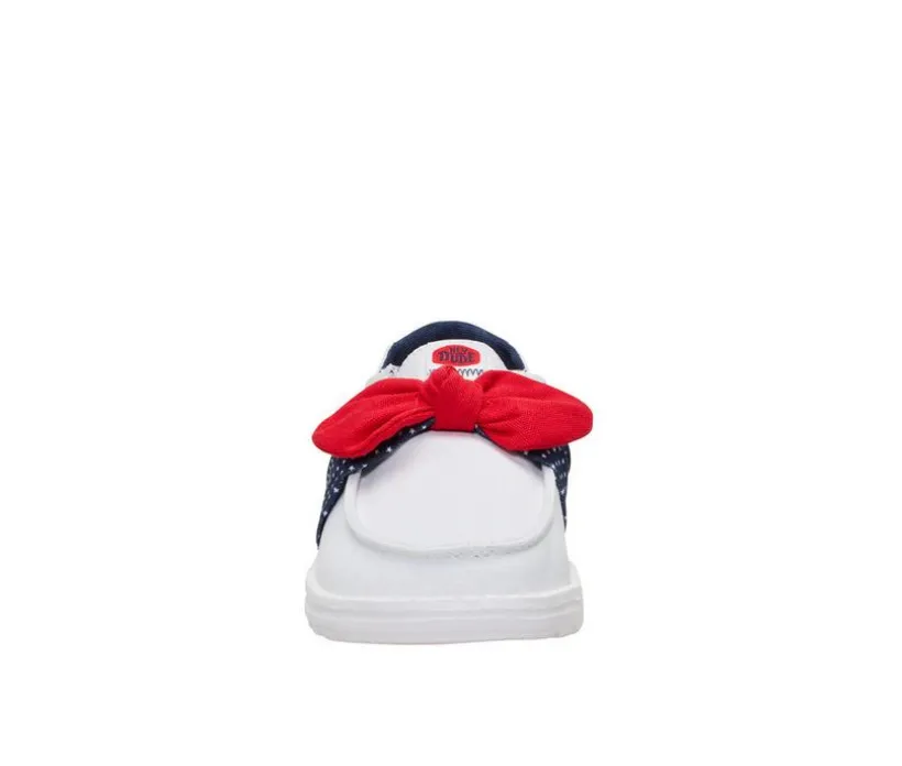 Women's HEYDUDE Wendy Bow Americana Stars White/Multi Boat Shoes