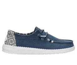 Women's HEYDUDE Wendy Textured Knit Grey/Multi Boat Shoes