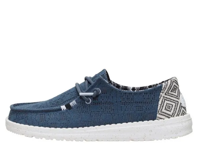 Women's HEYDUDE Wendy Textured Knit Grey/Multi Boat Shoes
