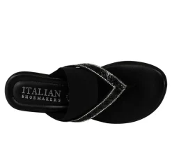 Women's Italian Shoemakers Deleiza Wedge Flip-Flops