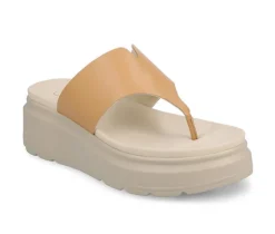 Women's Journee Collection Carah Platform Flip-Flops