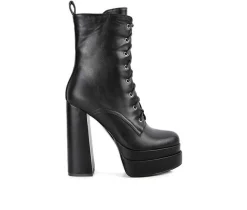 Women's London Rag Meows Lace Up Platform Heeled Boots