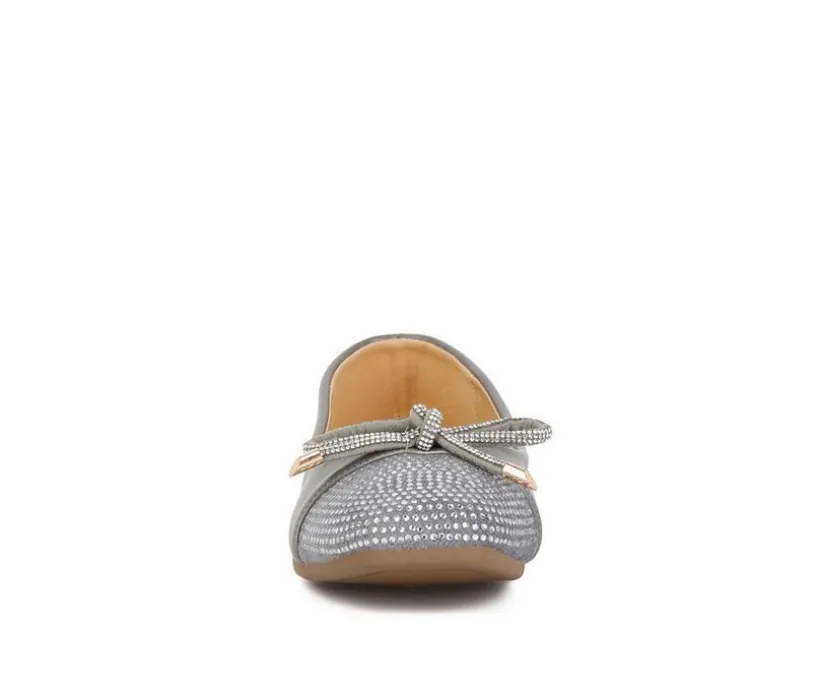 Women's London Rag Rhinestone Toe Cap Flats