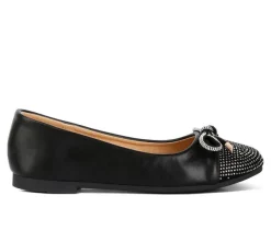 Women's London Rag Rhinestone Toe Cap Flats
