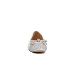 Women's London Rag Rhinestone Toe Cap Flats