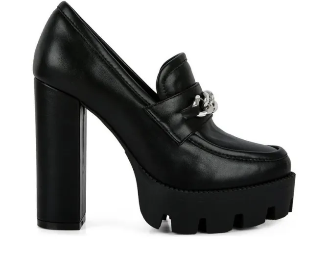Women's London Rag Y2K High Platform Heeled Loafers