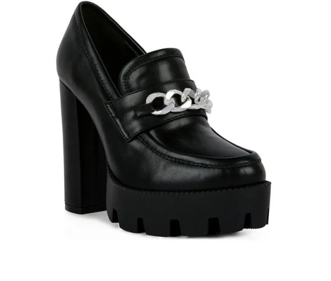 Women's London Rag Y2K High Platform Heeled Loafers