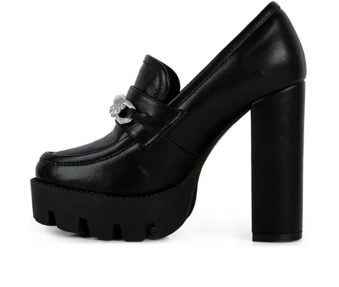 Women's London Rag Y2K High Platform Heeled Loafers