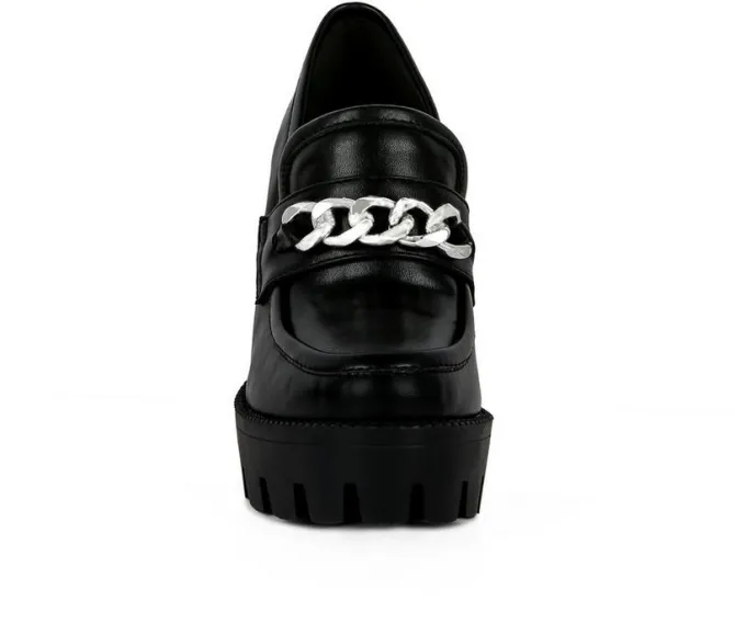 Women's London Rag Y2K High Platform Heeled Loafers