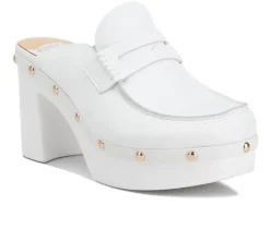 Women's Rag & Co Lyrac Recycled Leather Platform Clogs