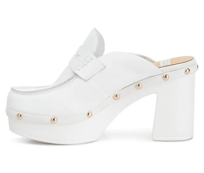 Women's Rag & Co Lyrac Recycled Leather Platform Clogs