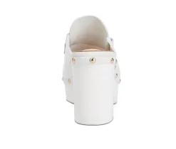 Women's Rag & Co Lyrac Recycled Leather Platform Clogs