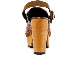 Women's Rag & Co Mural Block Heel Platform Clogs