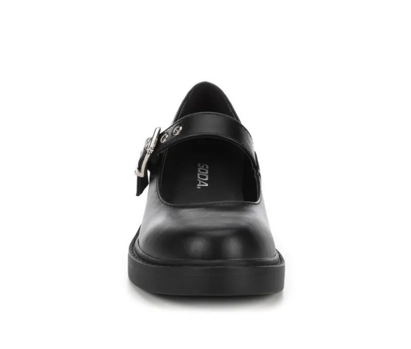Women's Soda Bonito-S Mary Jane Block-Heels