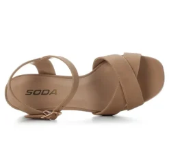 Women's Soda Manner Heeled Sandals