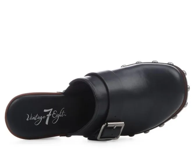 Women's Vintage 7 Eight Nadida Studded Clog Sandals