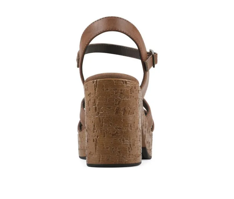Women's White Mountain Barista Platform Sandals
