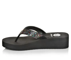 Women's Yellow Box Africa Wedge Flip-Flops