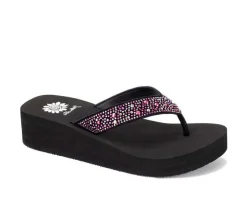 Women's Yellow Box Africa Wedge Flip-Flops