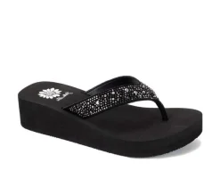 Women's Yellow Box Africa Wedge Flip-Flops