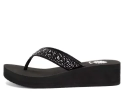 Women's Yellow Box Africa Wedge Flip-Flops