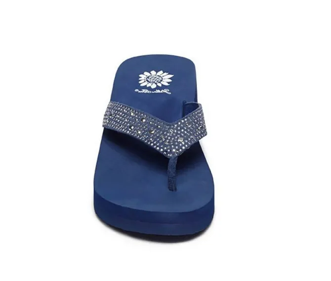 Women's Yellow Box Africa Wedge Flip-Flops