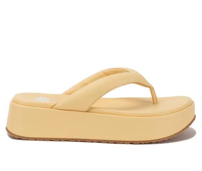 Women's Yellow Box Asbury Platform Flip-Flops