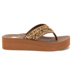 Women's Yellow Box Blaine Platform Flip-Flops
