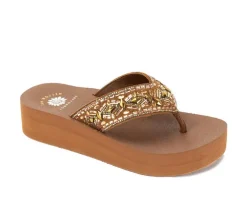 Women's Yellow Box Blaine Platform Flip-Flops