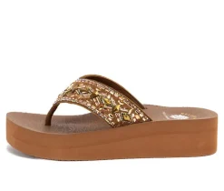 Women's Yellow Box Blaine Platform Flip-Flops