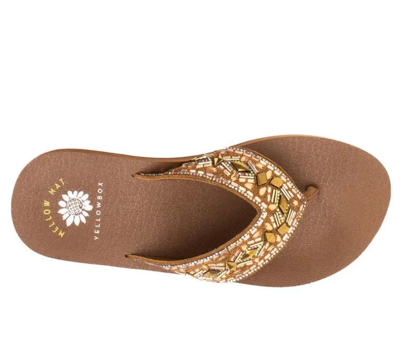Women's Yellow Box Blaine Platform Flip-Flops