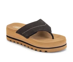 Women's Yellow Box Calica Heeled Flip-Flops