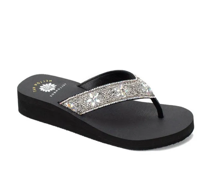 Women's Yellow Box Casey Wedge Flip-Flops