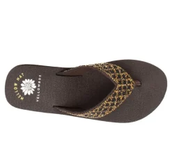 Women's Yellow Box Cesky Flip-Flops