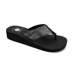 Women's Yellow Box Chellie Wedge Flip-Flops