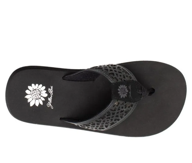 Women's Yellow Box Ficus Flip-Flops
