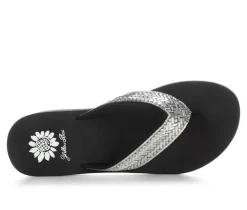 Women's Yellow Box Hestia Wedge Flip-Flops