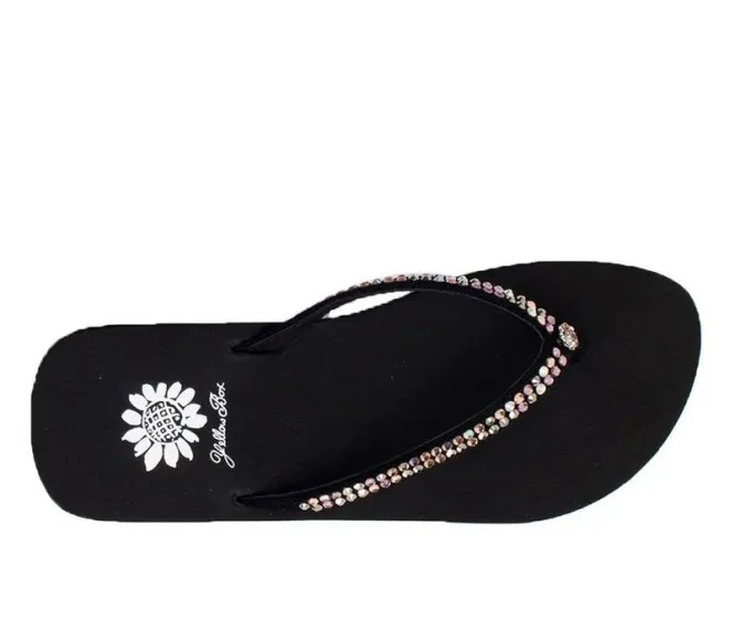 Women's Yellow Box Jello Flip-Flops