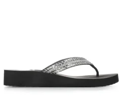 Women's Yellow Box Jovina Wedge Flip-Flops
