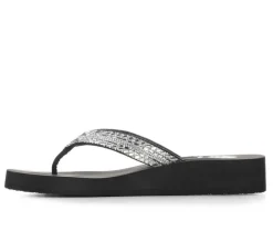Women's Yellow Box Jovina Wedge Flip-Flops