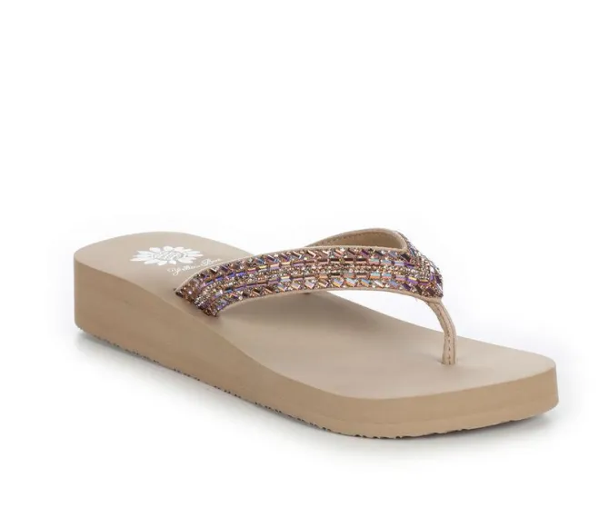 Women's Yellow Box Jovina Wedge Flip-Flops