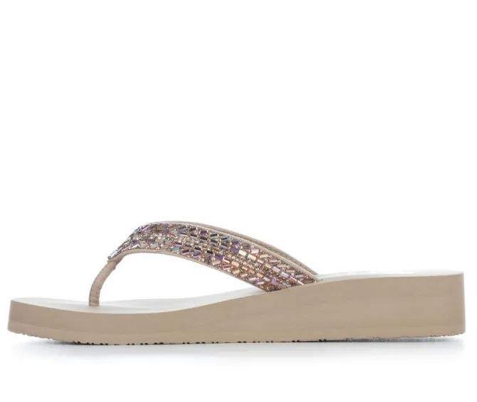 Women's Yellow Box Jovina Wedge Flip-Flops