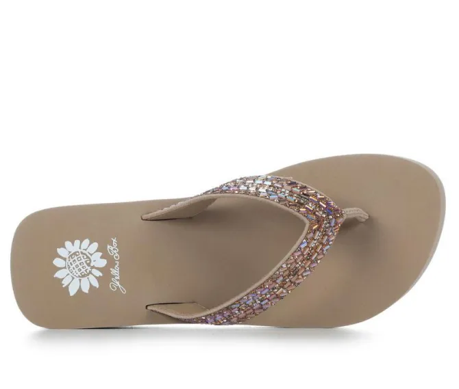 Women's Yellow Box Jovina Wedge Flip-Flops