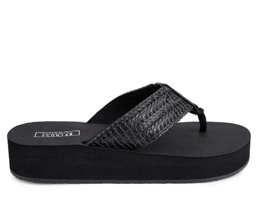 Women's Yellow Box Misha Flip-Flops