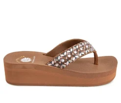 Women's Yellow Box Penza Wedge Flip-Flops